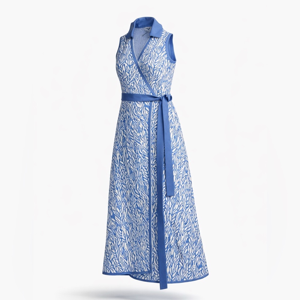 Target Blue and White Midi Dress